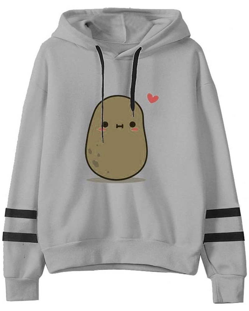 Women Hoodies Sweatshirt Japanese Kawaii Style Kitty Cat Print Hooded Pullovers Tops Long Sleeve for Womens 07bgray $9.88 Act...