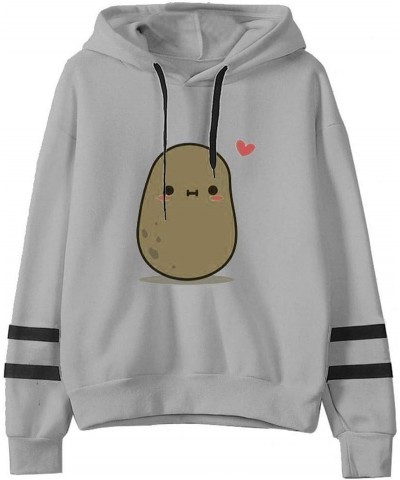 Women Hoodies Sweatshirt Japanese Kawaii Style Kitty Cat Print Hooded Pullovers Tops Long Sleeve for Womens 07bgray $9.88 Act...