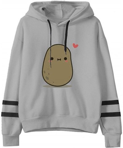 Women Hoodies Sweatshirt Japanese Kawaii Style Kitty Cat Print Hooded Pullovers Tops Long Sleeve for Womens 07bgray $9.88 Act...