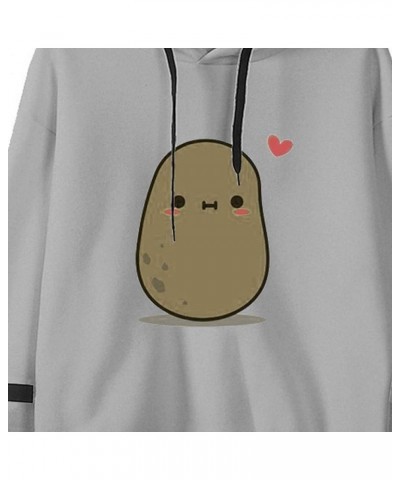 Women Hoodies Sweatshirt Japanese Kawaii Style Kitty Cat Print Hooded Pullovers Tops Long Sleeve for Womens 07bgray $9.88 Act...