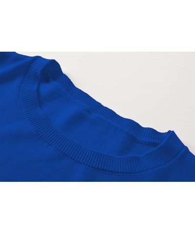 Women's Pullover Sweaters Soft Tops,Short Sleeves and Long Sleeves 06 Royal Blue $13.25 Sweaters