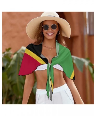 Womens Short Beach Wrap Saint Lucia Flag Bikini Wrap Cover Up for Pool Vacation Party XL XX-Large Style-9 $13.47 Swimsuits