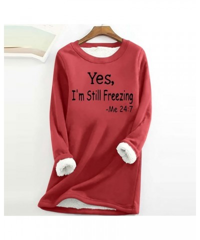 Sweatshirt for Women 2023 Fleece Lined Tops Winter Thicken Hoodie Girls Teen Pullover Plus Size Sherpa Shirt Warm Soft A30 Re...