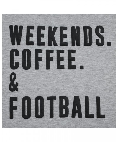 Football Game Day Sweatshirts Weekends Coffee and Football Sweatshirt Women Football Mom Crewneck Pullover Gray $19.03 Hoodie...