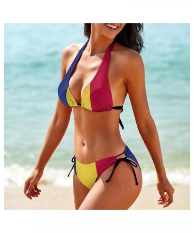 Women's Fashion Swimsuit Republika Srpska Flag 2 Piece Swimwear Set Swimsuits L X-Small Style-3 $16.42 Swimsuits