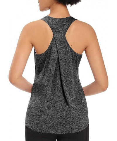 Womens Workout Tops Yoga Tank Tops-Sleeveless Exercise Athletic Gym Sport Shirts Racerback Tank Tops Darkgrey $10.19 Activewear