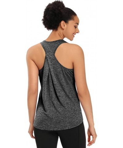 Womens Workout Tops Yoga Tank Tops-Sleeveless Exercise Athletic Gym Sport Shirts Racerback Tank Tops Darkgrey $10.19 Activewear