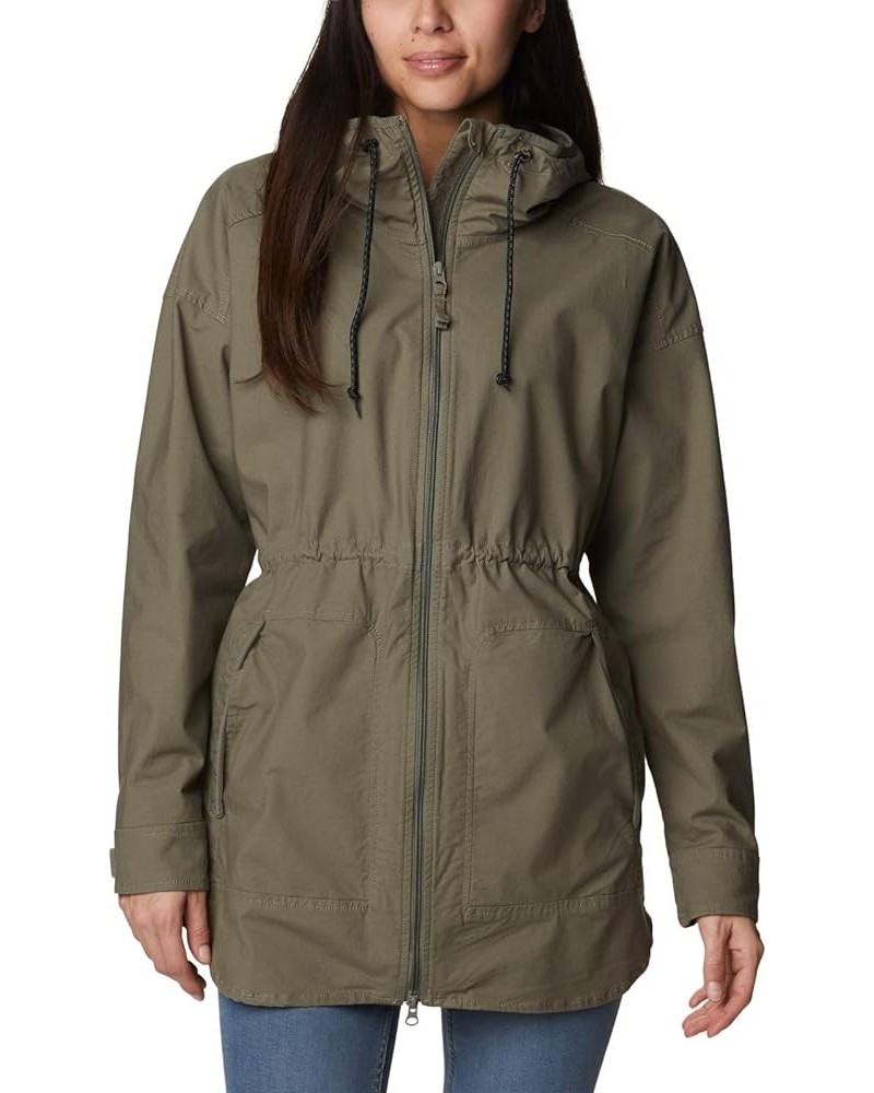 Women's Sage Lake Long Lined Jacket Stone Green $20.78 Jackets