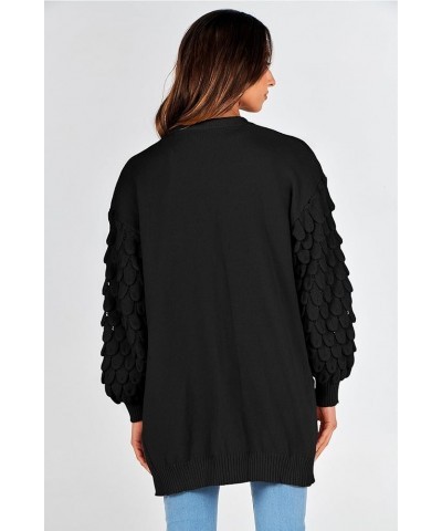 Women's Cardigan Sweaters Fall Clothes Open Front Cable Knit Oversized Winter Coats Outerwear Black $26.39 Sweaters