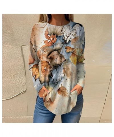 Spring Tops for Women 2024 Fashion 3/4 Length Sleeve Cute Shirts Floral Print Loose Fit Dressy Casual Blouses Tees C-orange $...