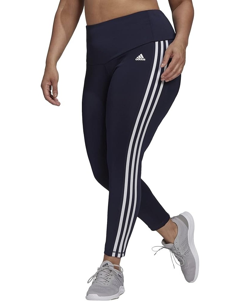 Women's High Rise 3-Stripes 7/8 Tights Legend Ink/White $11.11 Activewear