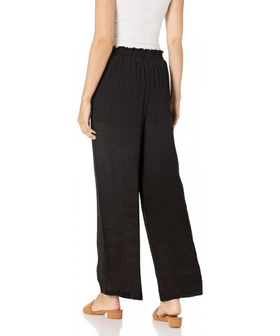 Women's Wide-Leg Paperbag Pants Black $14.66 Pants