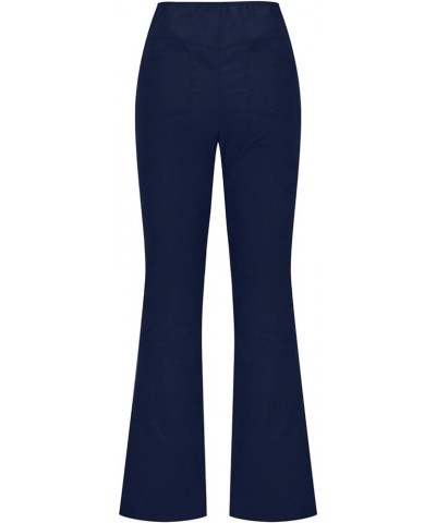 Slim Fit Corduroy Flare Pants for Ladies Skinny Casual Pants Fashion Wear to Work Comfy Leggings Pants with Pockets 1navy $4....