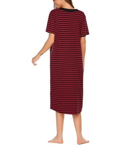 Women's Zipper Front Long Housedress Black&red $19.74 Sleep & Lounge