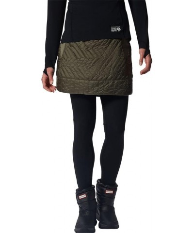 Women's Trekkin Insulated Mini Skirt Stone Green $32.46 Skirts