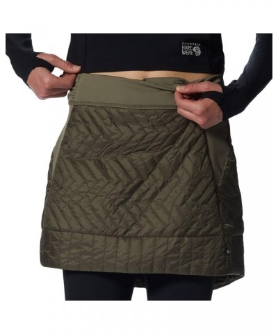 Women's Trekkin Insulated Mini Skirt Stone Green $32.46 Skirts