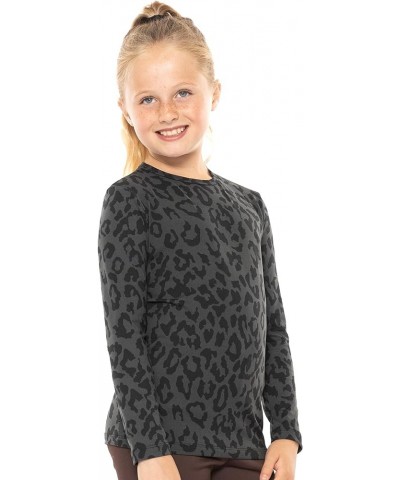 Girls, Women's and Plus Oh So Soft Long Sleeve Crew Neck Top Youth Black Cheetah $12.37 T-Shirts