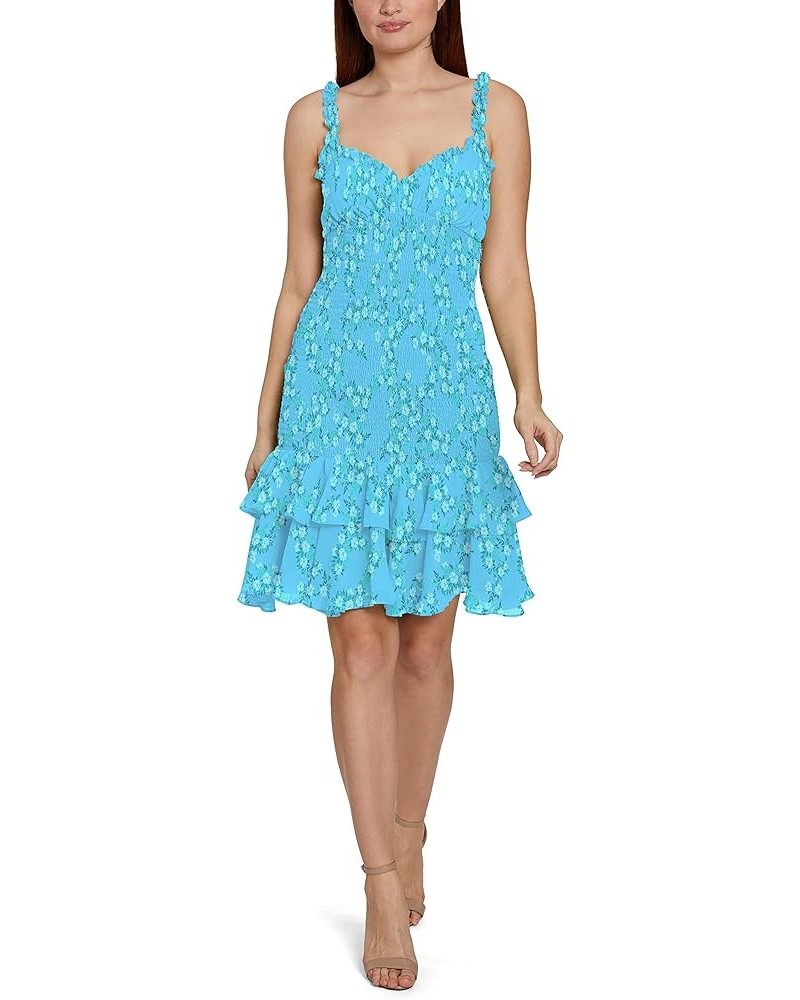 Women's Sleeveless Smocked Tiered Dress with Flounce Poppy $16.49 Dresses