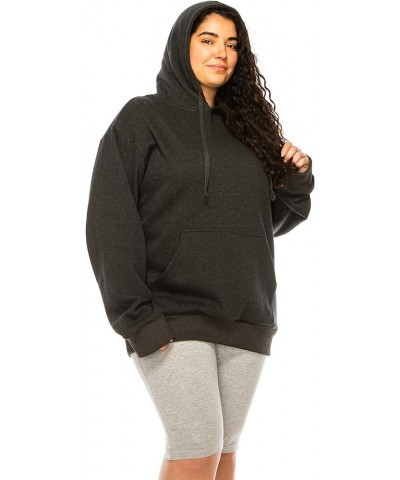 Women's Plus Size Hoodie Pullover – Oversized Medium Weight Fleece Warm Loose Fit Casual Long Sleeve Hooded Sweatshirts Charc...