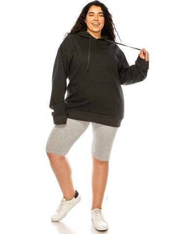 Women's Plus Size Hoodie Pullover – Oversized Medium Weight Fleece Warm Loose Fit Casual Long Sleeve Hooded Sweatshirts Charc...