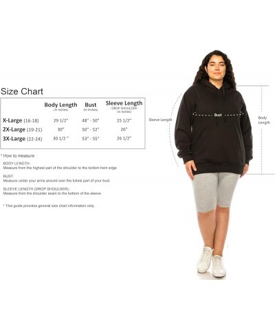 Women's Plus Size Hoodie Pullover – Oversized Medium Weight Fleece Warm Loose Fit Casual Long Sleeve Hooded Sweatshirts Charc...