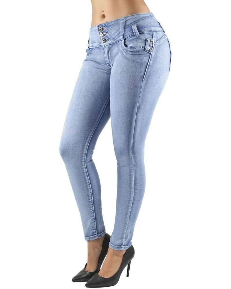 Colombian Design, Butt Lift, Levanta Cola, Sexy Skinny Jeans Light Blue $19.37 Jeans