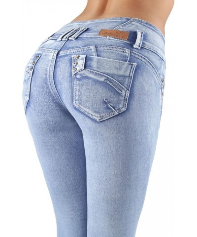 Colombian Design, Butt Lift, Levanta Cola, Sexy Skinny Jeans Light Blue $19.37 Jeans