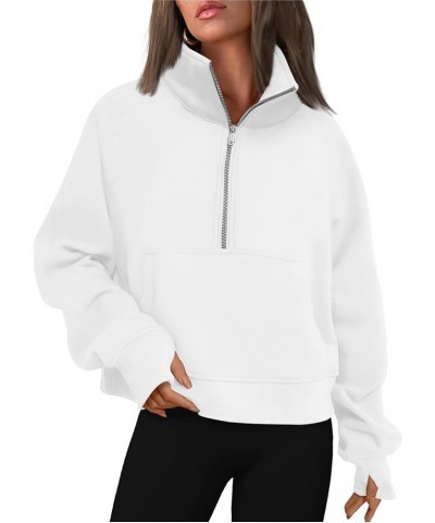 Zip Up Hoodies for Women Oversized Sweatshirt Long Sleeve Shirts Casual Plus Size Tops Fall Clothes With Thumb Hole D-white $...