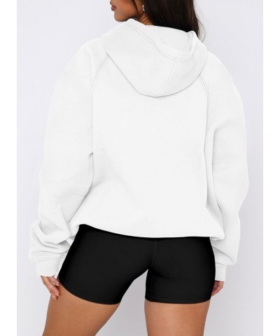 Women Long Sleeve Sweatshirt Kangaroo Pocket Solid Basic Top A-white $12.18 Hoodies & Sweatshirts