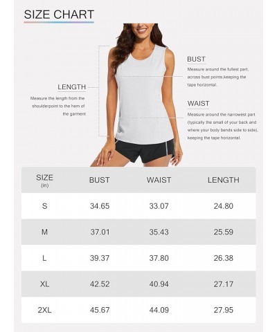 Women's Sleeveless Workout Shirts UPF 80+ Dry Fit Running Wicking Tank Tops Athletic Gym Summer Tops White $10.07 Activewear