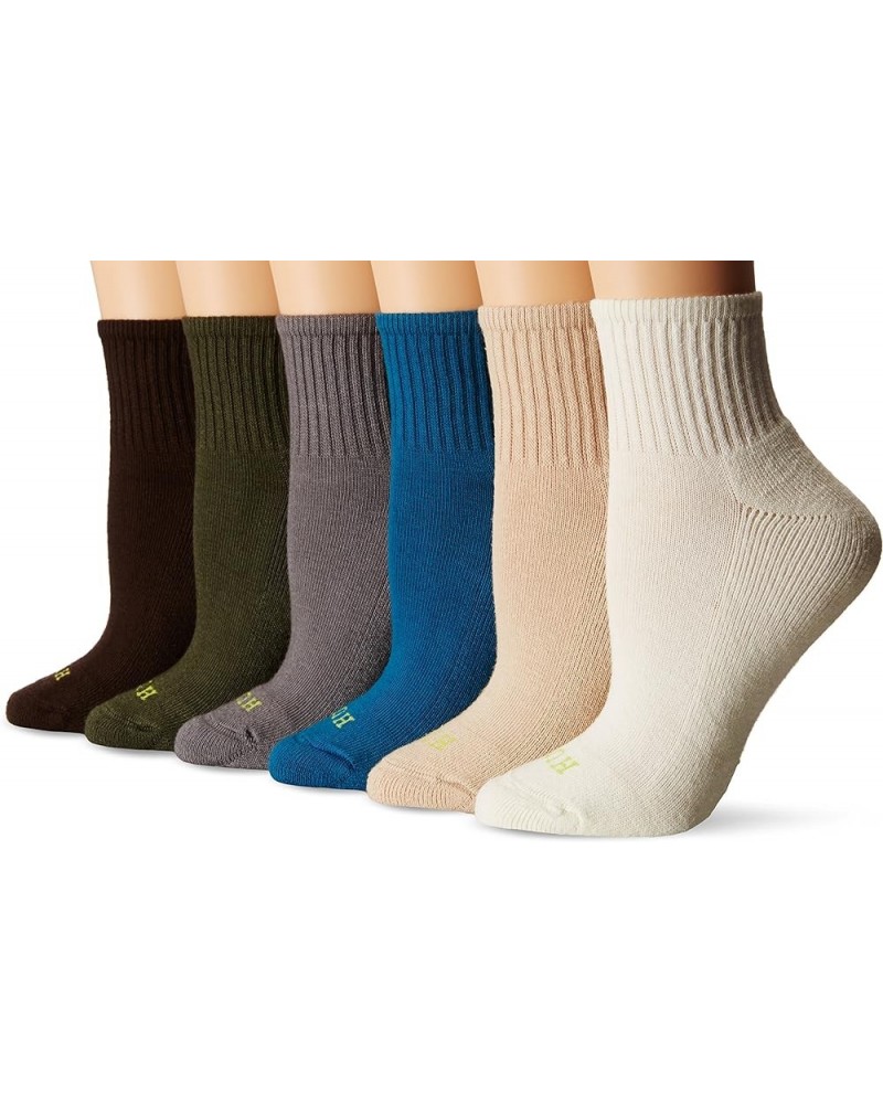 Women's Mini Crew Sock 6 Pair Pack Fall Multi $11.96 Socks