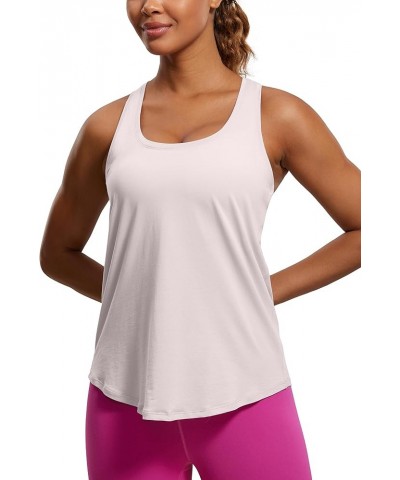 Womens Pima Cotton Racerback Workout Tank Tops Lightweight Loose Sleeveless Tops Athletic Gym Shirts Smoky Blush $12.47 Activ...