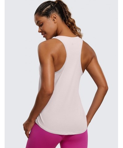 Womens Pima Cotton Racerback Workout Tank Tops Lightweight Loose Sleeveless Tops Athletic Gym Shirts Smoky Blush $12.47 Activ...