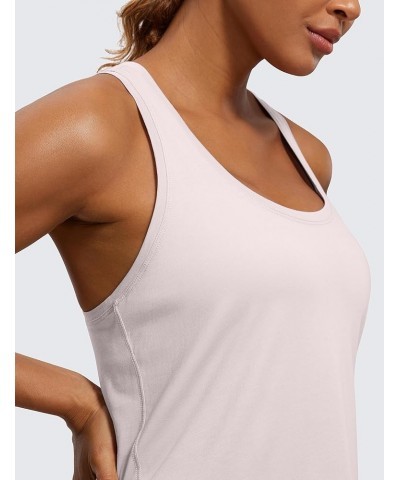 Womens Pima Cotton Racerback Workout Tank Tops Lightweight Loose Sleeveless Tops Athletic Gym Shirts Smoky Blush $12.47 Activ...