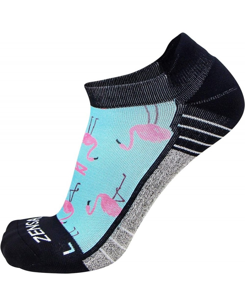 Limited Edition No-Show Running Socks - Anti-Blister Comfortable Moisture Wicking Sport Socks for Men and Women Pink Flamingo...