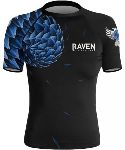 Women's Power Pangolin BJJ Rash Guard Short Sleeve MMA Blue $31.19 Swimsuits