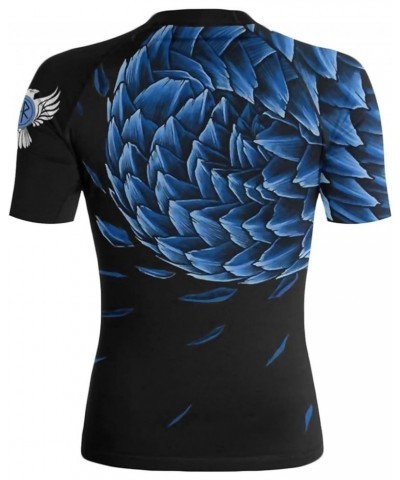 Women's Power Pangolin BJJ Rash Guard Short Sleeve MMA Blue $31.19 Swimsuits