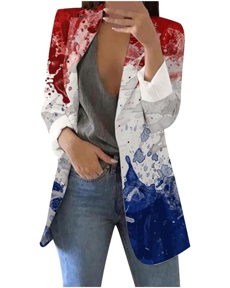 Blazer Jackets for Women,Womens Casual Blazers Open Front Long Sleeve Lapel Collar Work Office Jacket,Blazers Red 22 $11.43 B...