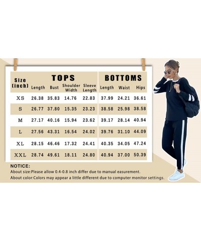 Sweatsuit for Women 2 Piece Outfits for Womens Crewneck Sweatshirts Pullover 2f-blue $23.99 Activewear