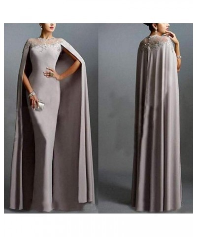 Women's Mermaid Long Formal Gown Prom Evening Dresses with Cape Blackish Green $49.47 Dresses