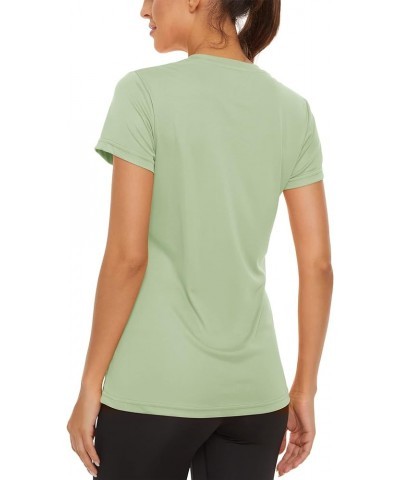 Women's Short Sleeve Shirts Sun Protection T-Shrit UPF 50+ Quick Dry Outdoor Yoga Running Gym Workout Tops Light Green $12.47...