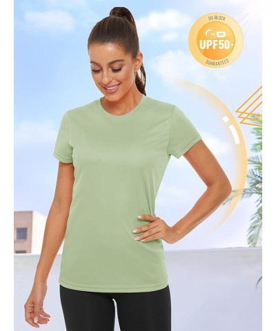 Women's Short Sleeve Shirts Sun Protection T-Shrit UPF 50+ Quick Dry Outdoor Yoga Running Gym Workout Tops Light Green $12.47...