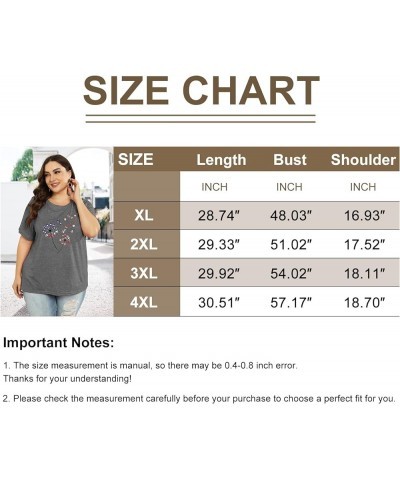 Womens Plus Size Tops Dandelion Tshirt Summer Short Sleeve Crew Neck Loose Casual Tee Shirt A-gery $17.10 T-Shirts