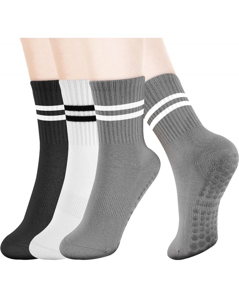 Yoga Pilates Non Slip Grip Socks for Women (3 Pairs) Non Skid Gripper Crew Socks for Yoga Hospital Pilates Barre Home 1 $11.3...