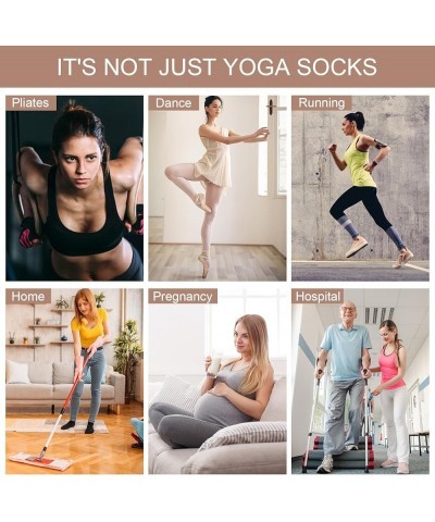 Yoga Pilates Non Slip Grip Socks for Women (3 Pairs) Non Skid Gripper Crew Socks for Yoga Hospital Pilates Barre Home 1 $11.3...