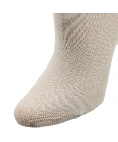 Seamless Ribbed Combed Cotton Turn Cuff, Loose-Fitting Diabetic Socks for Sensitive Feet, Lightweight, Thin Socks White $11.7...