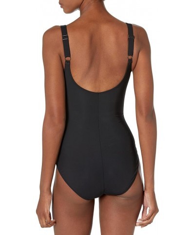 Women's Standard Onyx Square Neck One Piece Black/Gold $33.32 Swimsuits