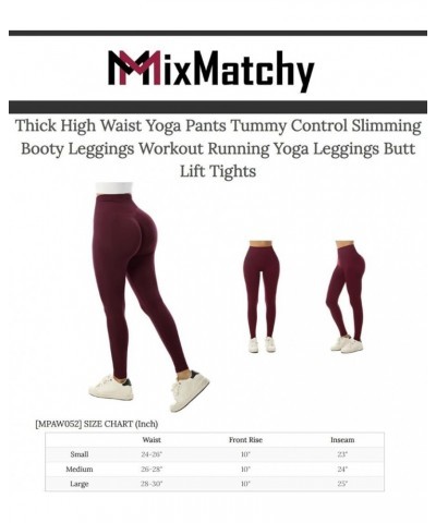 Women's Thick High Waist Yoga Pants Tummy Control Slimming Booty Leggings Workout Running Butt Lift Tights Black $11.59 Activ...