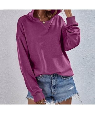 Oversized Sweatshirt for Women Fall Zip Up Pullover Long Sleeve Shirt Casual Sweater Teen Girls Y2K Trendy Clothes E12purple ...