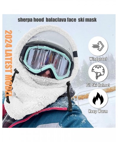 Sherpa Hood, Sherpa Ski Hood, Sherpa Hood Ski Mask, Sherpa Hood Scarf, Wind Resistant Winter Face Mask Gray $10.63 Jackets